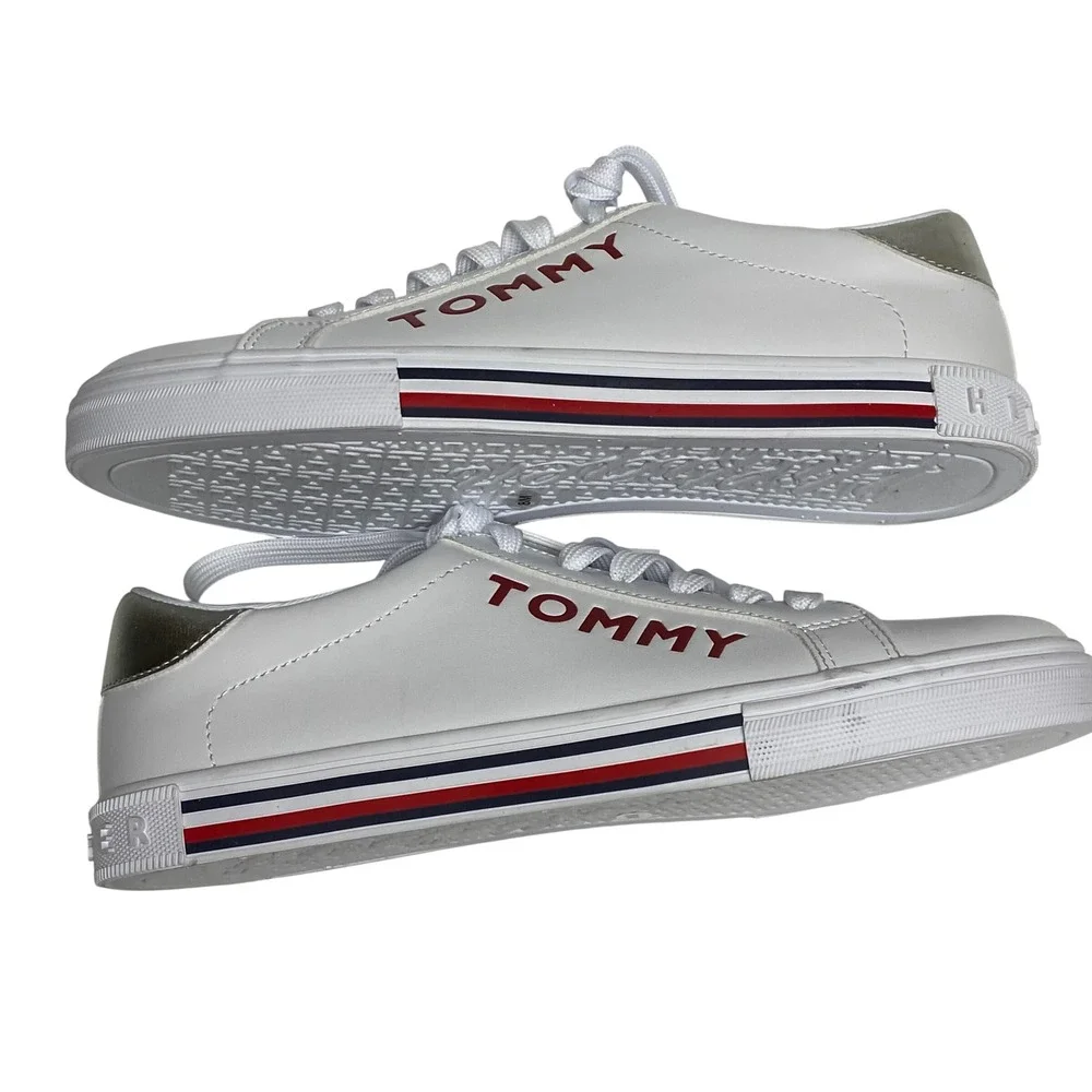 Tommy Hilfiger Lestiel Lace-Up Faux Leather Casual Sneaker 8M‎ NEW